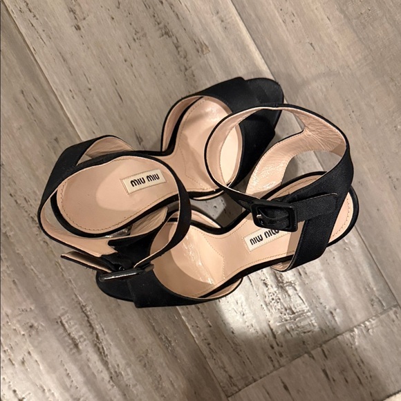 Miu Miu Black Heels with Crystal Embellishments - Picture 3 of 4